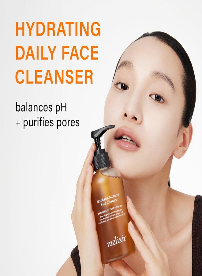 Melixir Mandarin Morning Face Cleanser, Gentle Non-Stripping Daily Cleanser for Dry Skin, Hydrating Hyaluronic Acid & BHA, Low pH Gel, Removes Excess Oil & SPF, Korean Skincare (8.4 fl.oz./250ml) - Image 2